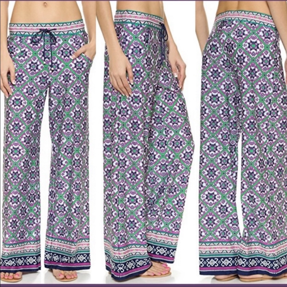 nanette lepore Mallorca mosaic wide leg swim pants